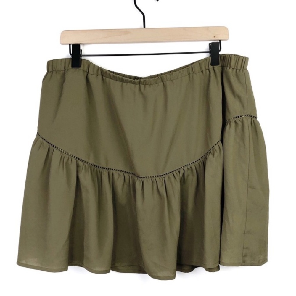 Banana Republic olive elastic skirt large NWT